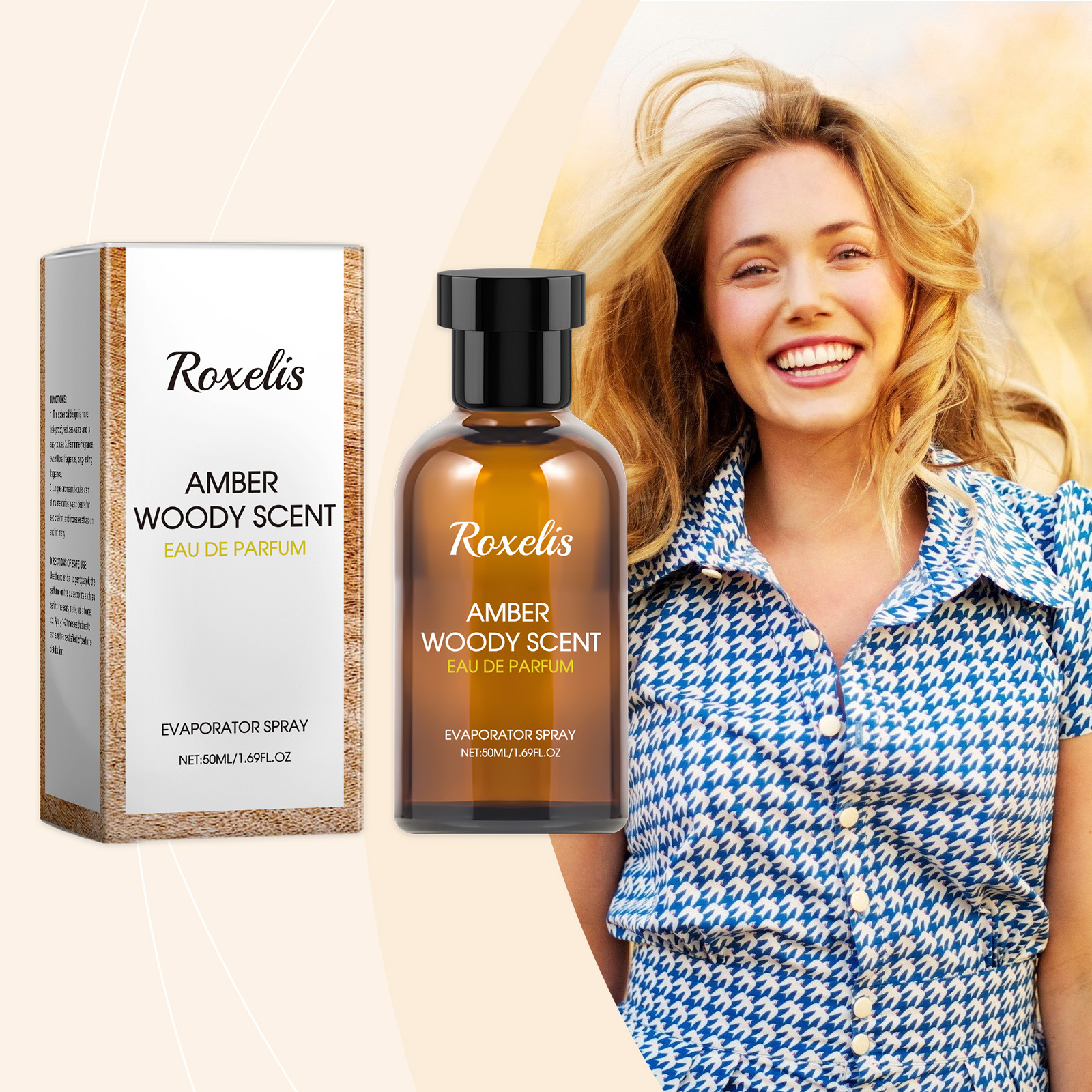 Roxelis Amber Wood Light Essential Oil Fresh And Elegant Wood Scent Exudes Charm Fragrance Long-Lasting Portable Perfume - Image 2