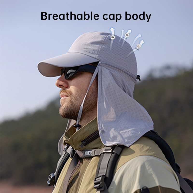 1pc Summer Baseball Cap with Detachable 360° Neck Sun Flap. For men, hiking, fishing, outdoor. - Image 13