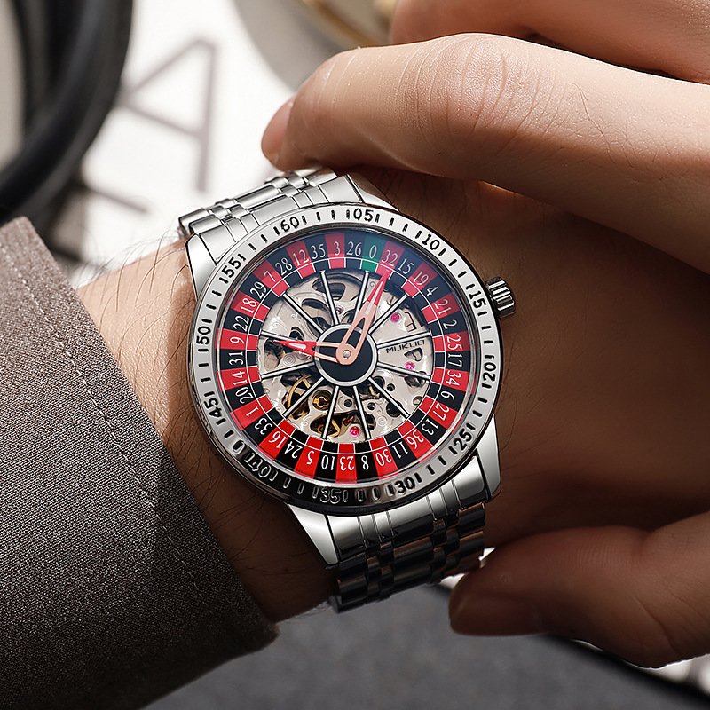 Authentic Export Wooden Wide Gamble Plate Men's Fully Automatic Mechanical Watch Waterproof Luminous Fashion Trendy Wristwatch - Image 2