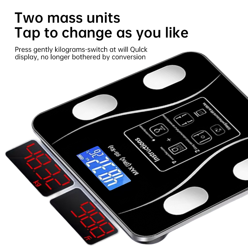 Bluetooth smart scale with app, full-body analysis, iOS/Android, 180kg, high-precision for fitness. - Image 8