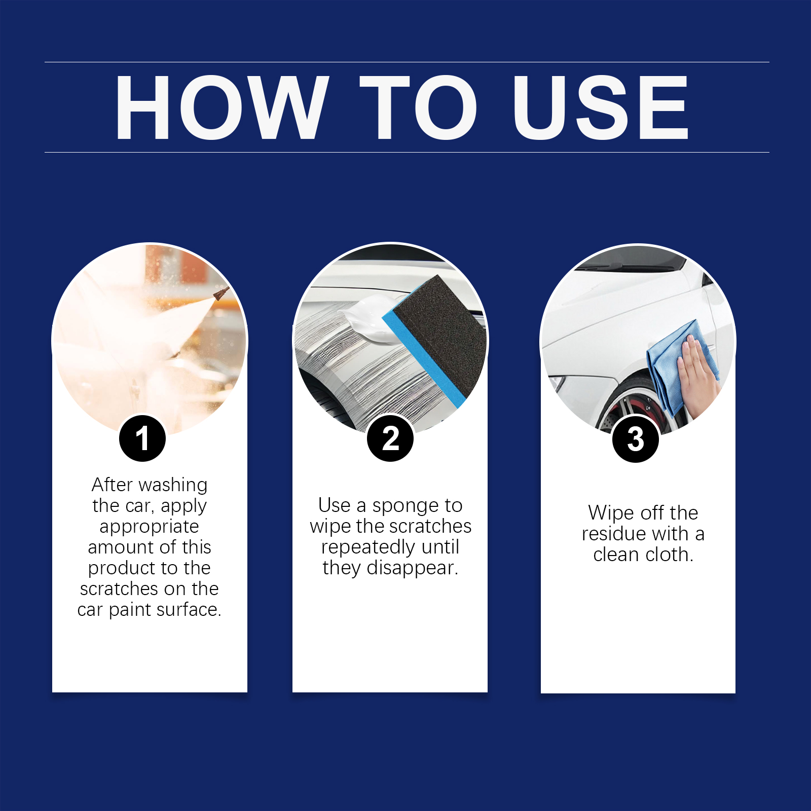 Homonth Automotive Scratch Care Agent Removing Marks Abrasive Paint Polishing Wax Car Scratch Repair - Image 6