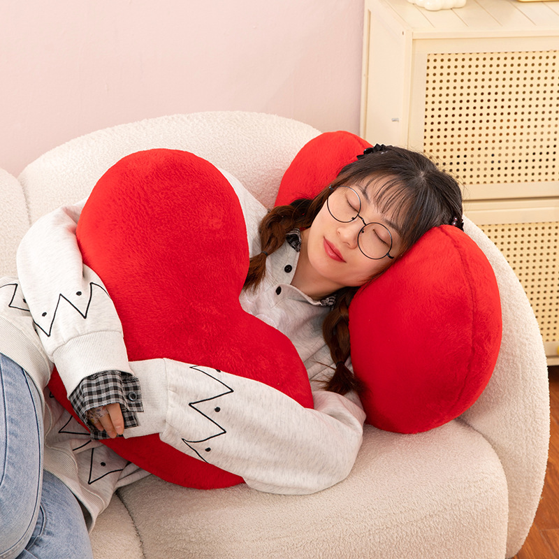 Heart-shaped Plush Pillow Cushion for Dance Valentine's Day Wedding and Couple Gifts - Image 4