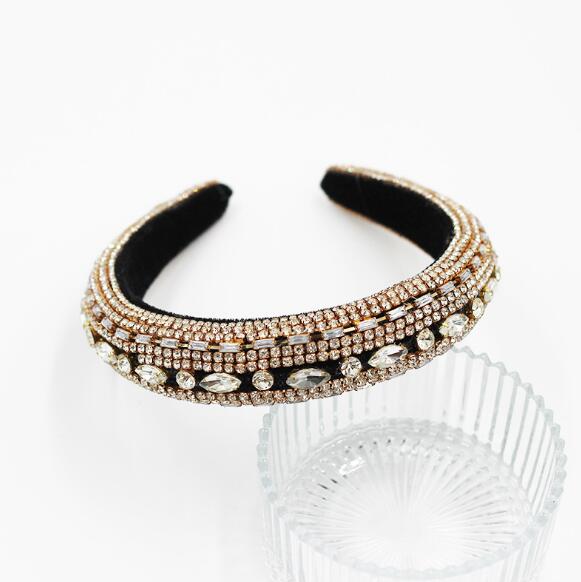 Baroque Full Crystal Hair Bands For Women Lady Luxury Shiny Padded Diamond Headband Hair Hoop Fashion Hair Accessories - Image 15