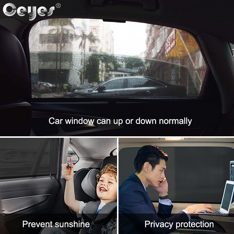 Ceyes 2pcs Car Styling Accessories Sun Shade Auto UV Protect Curtain Side Window Sunshade Mesh Sun Visor Protection Window Films - Image 2