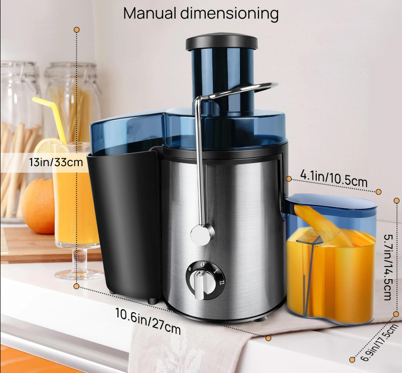 Multi functional household centrifugal juicer, electric fruit and vegetable juicer, residue separation juicer, and food processo - Image 3