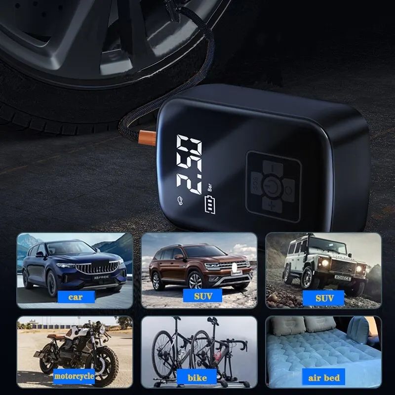 Car mounted wireless inflation pump car mini inflation pump household car dual-use high-pressure air pump - Image 4