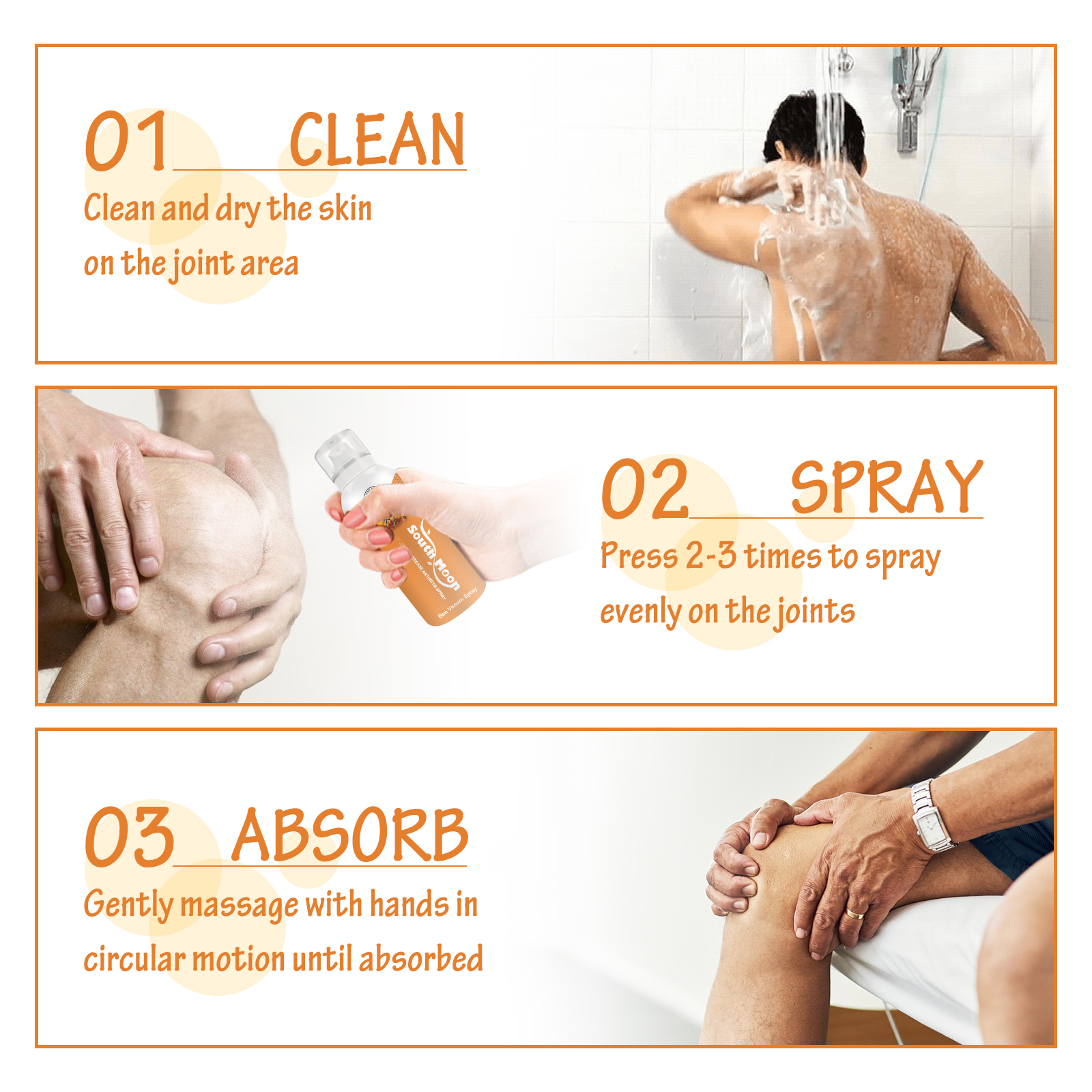 South Moon Beease Arthritis Spray, Relieve Joint Pain Shoulder Cervical Vertebra Lumbar Body Care Spray - Image 6
