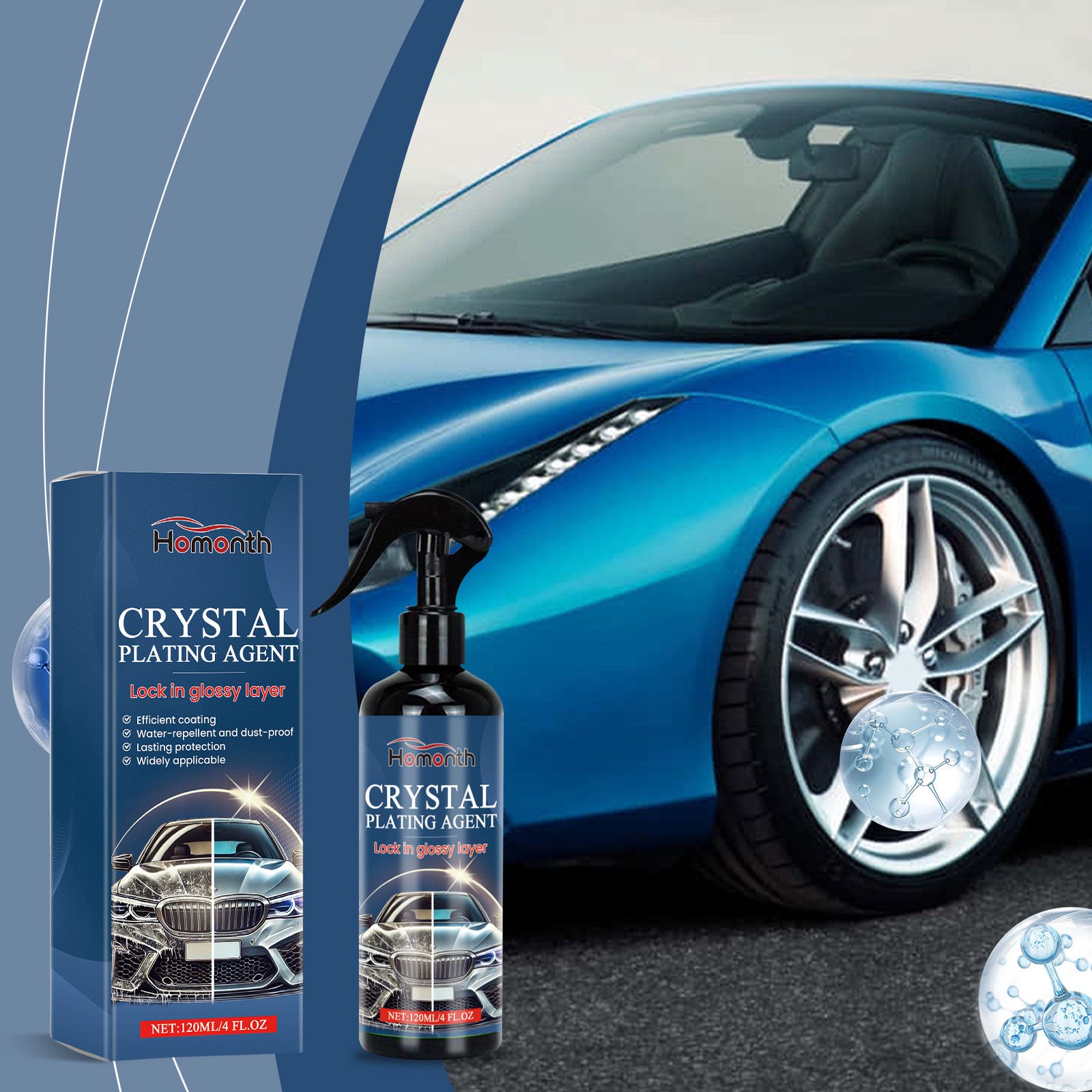 Homonth Automotive Crystal Plating Agent, Polishing And Maintenance Of Car Paint Anti-Fouling Repair Paint Care Scratch Coating Spray - Image 2