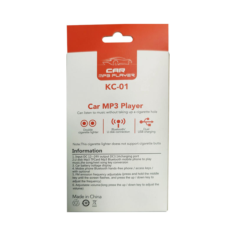 KC-01 car charger with one to two USB ports intelligent digital display QC3.0 fast charging multifunctional car cigarette lighter - Image 3