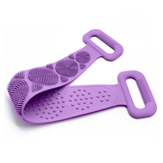 Hot Body Wash Silicone Body Scrubber Belt Double Side Shower Exfoliating Belt Removes Bath Towel - Image 8