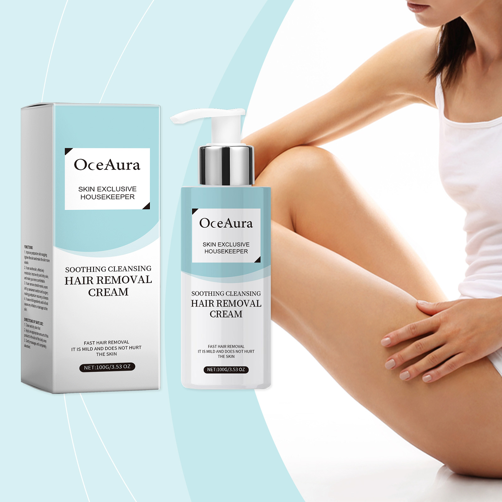 Oceaura Gentle Treatment Hair Removal Cream Armpit Leg Armpit Leg Hair All Body Hair Removal Treatment Spray - Image 2