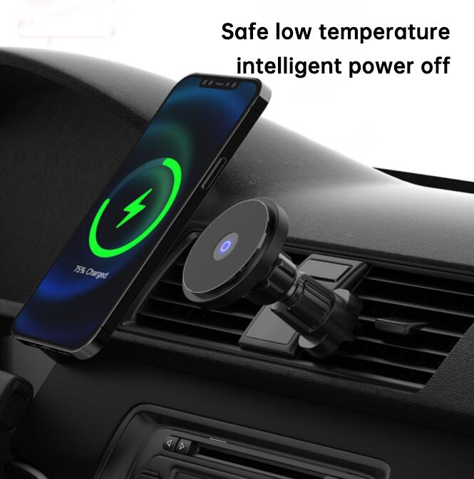 15W Magnetic car wireless charger for Apple iPhone 14 Pro Max - Image 2