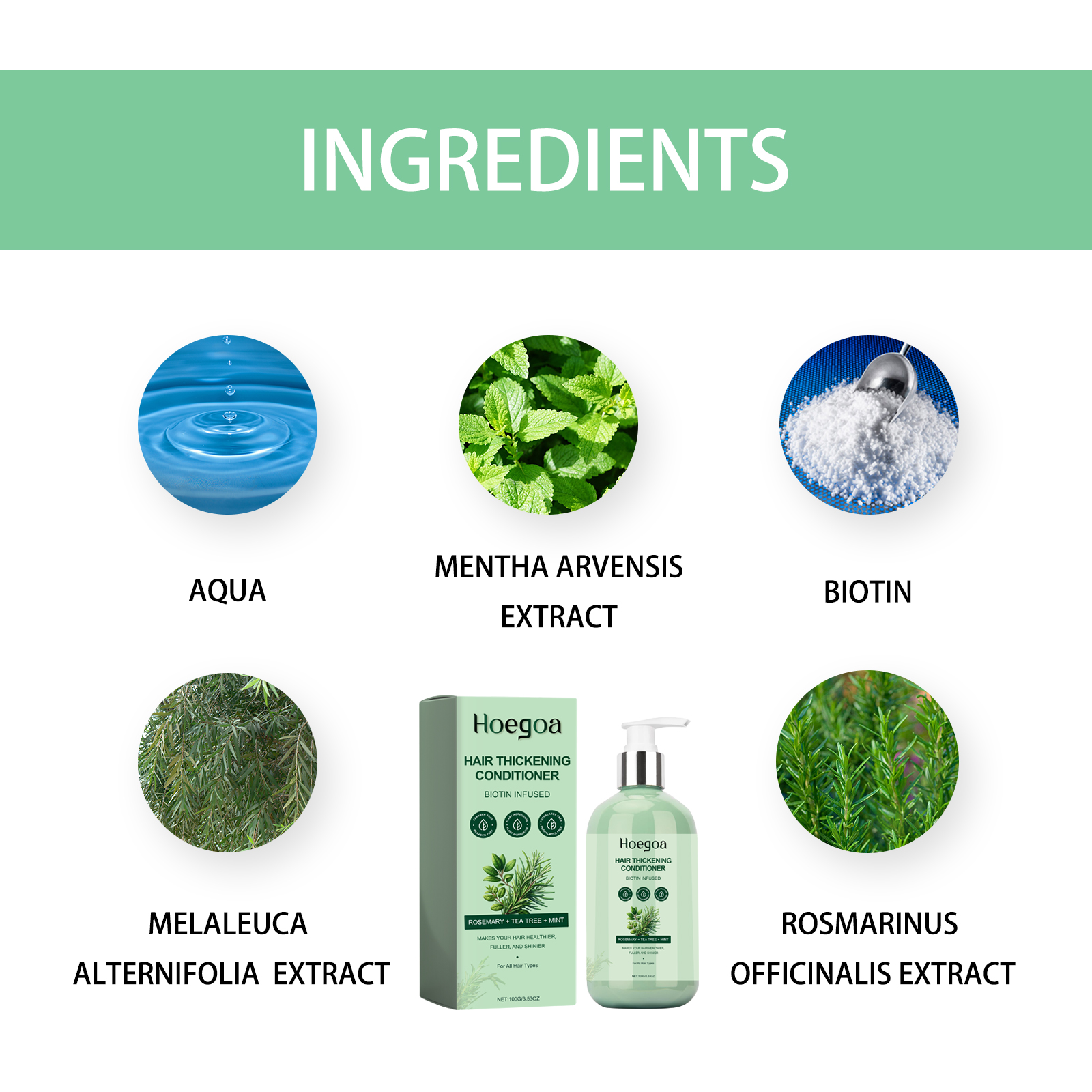 Hoegoa Hair Thickening Conditioner, Deep Moisturizing Repair Ironing And Dyeing Dry Hair And Frizzy Hair With Split Ends - Image 5