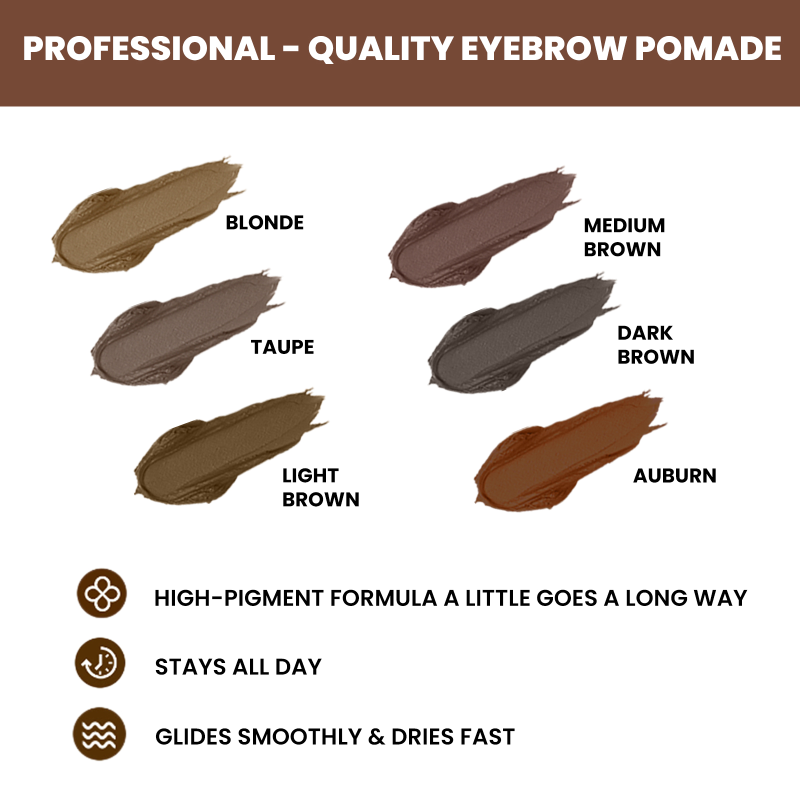 EELHOE Perfect Brow Stencil Kit, Waterproof Smooth Easy Color No Smudge No Makeup Natural Three-Dimensional Eyebrow Cream - Image 6