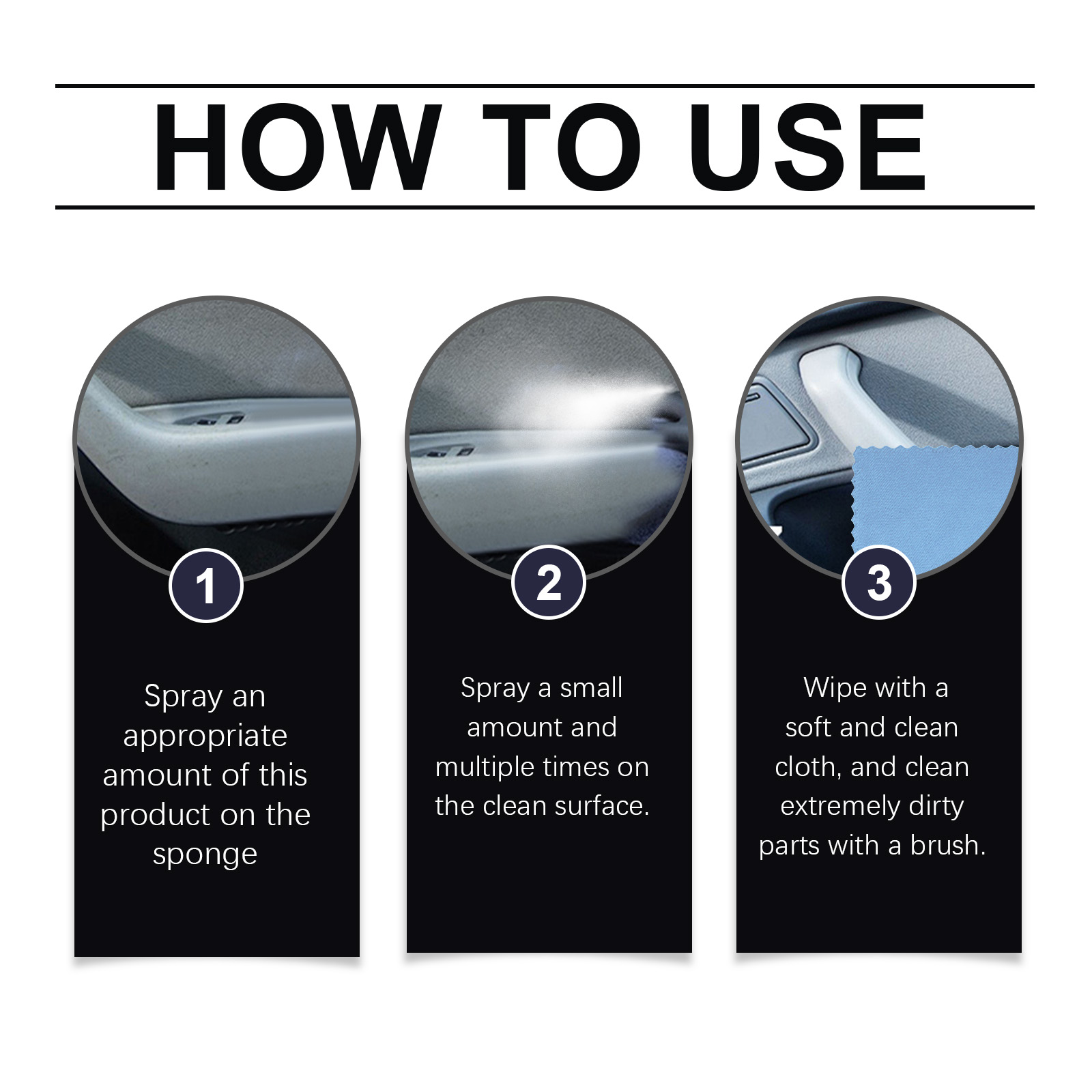 Homonth Car Interior Cleaner, Interior Decoration Soft Seat Steering Wheel Cleaning Refurbishment Decontamination Maintenance Agent - Image 6