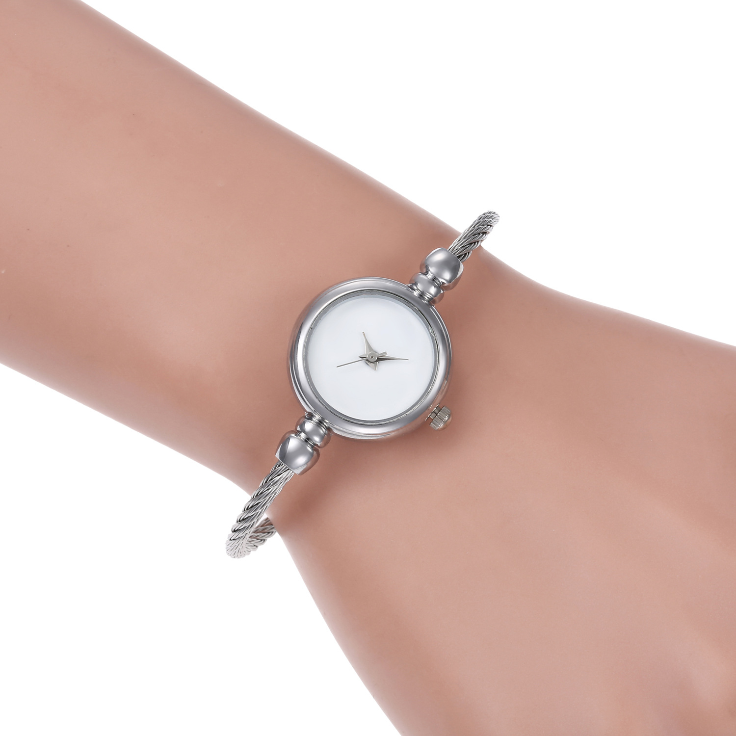 Ladies' alloy steel wire rope bracelet watch chic style fresh student casual fashion watch women's style - Image 9