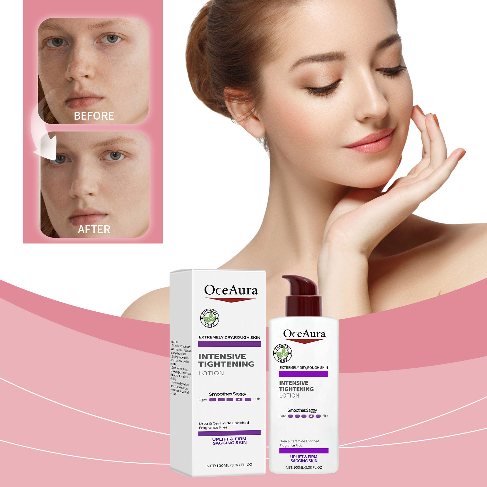 Oceaura Nourishing Face Cream, Day And Night Repair Tender Skin Moisturizing And Moisturizing Law Line Moisturizing Creamy Light Line Face Cream - Image 2