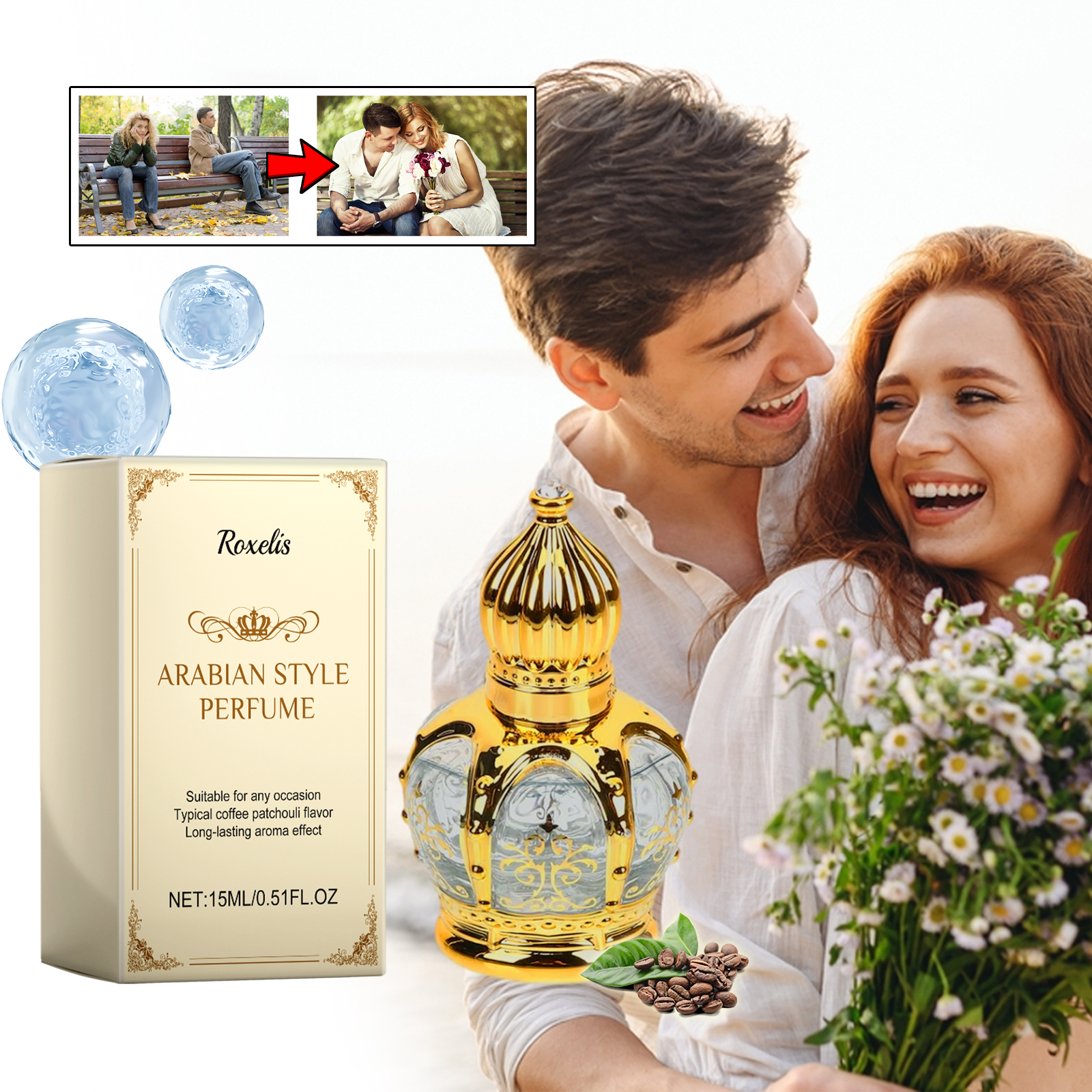 Roxelis Coffee Patchouli Fragrance Natural Fresh Light Elegant Long Lingering Fragrance Show Charm Atmosphere Dating Perfume - Image 2