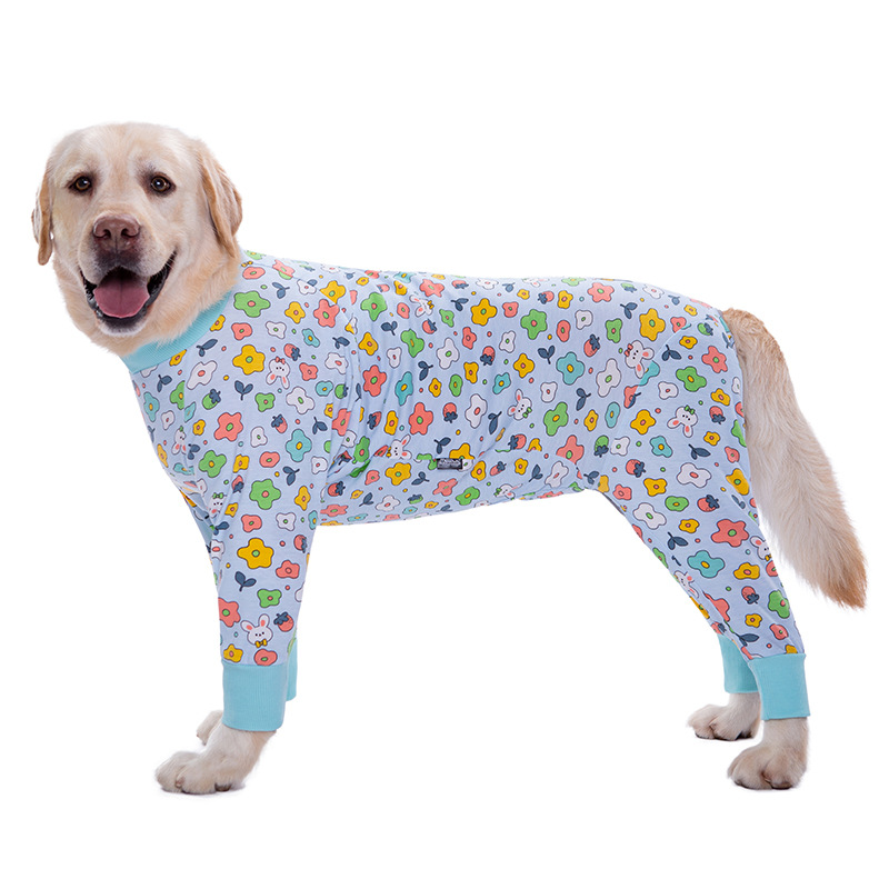 Medium and large dog pet clothing thin design belly protection weaning and sterilization suit - Image 29