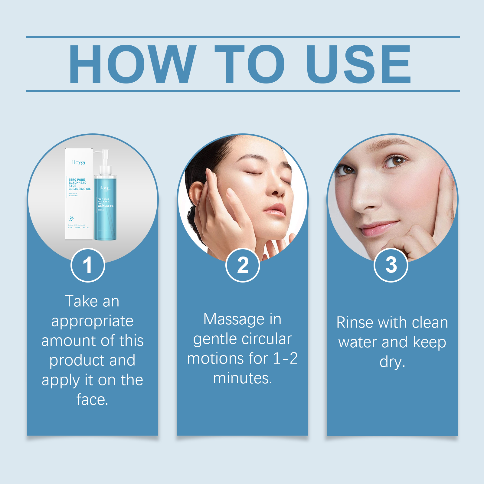 Hoygi Cleansing Oil, Deep Gentle Makeup Remover Soothes Face, Eyes And Lips With Clear And Non-Tight Makeup Remover Oil - Image 6