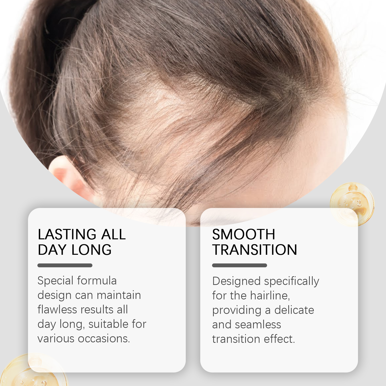Hoegoa Light Brown Volumizing Hair Powder Hair Shade Powder Embellishes Forehead Refreshing Long-Lasting Styling Hair - Image 3