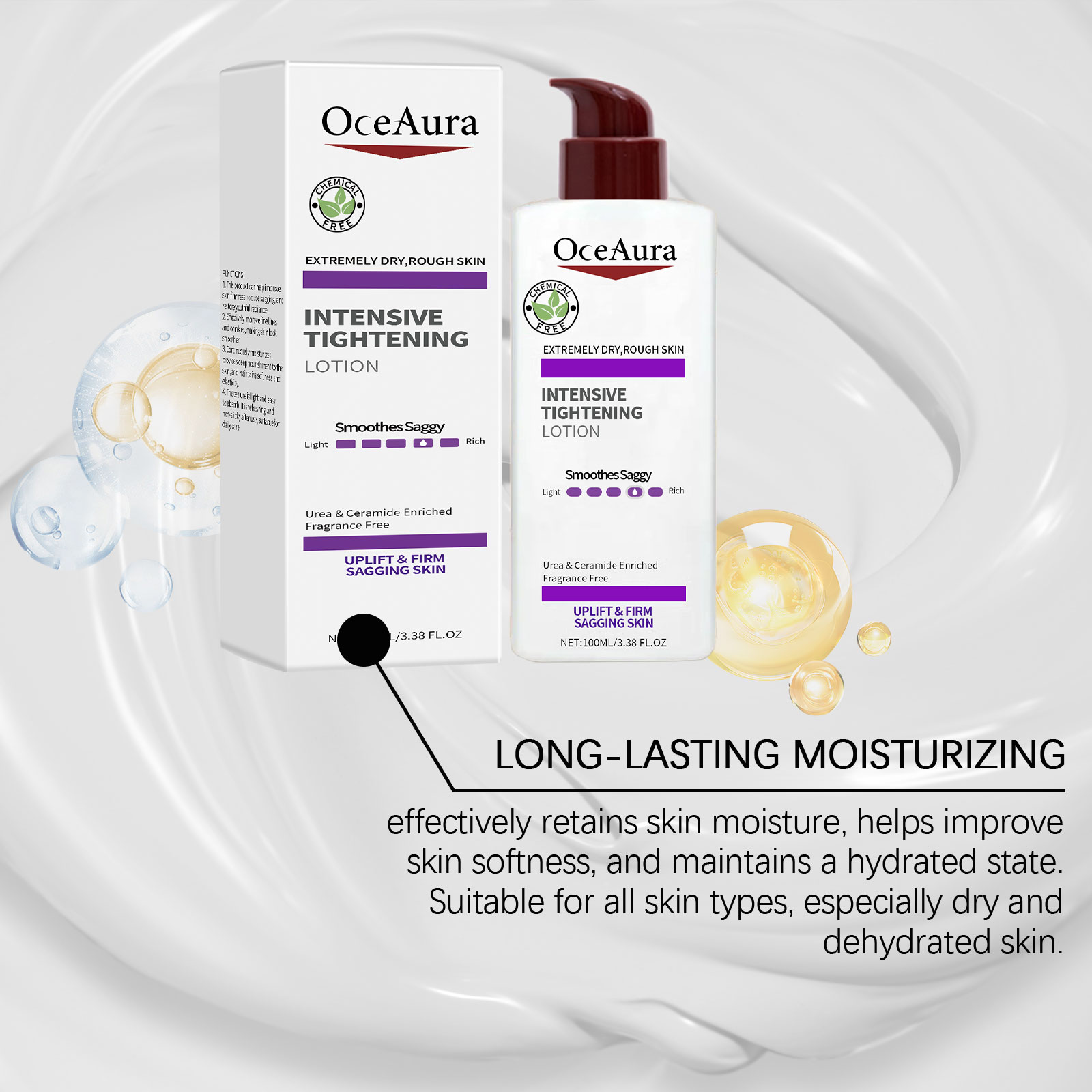 Oceaura Nourishing Face Cream, Day And Night Repair Tender Skin Moisturizing And Moisturizing Law Line Moisturizing Creamy Light Line Face Cream - Image 4