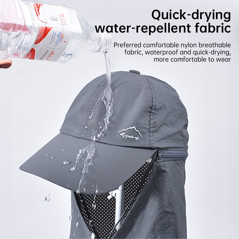 1pc Summer Baseball Cap with Detachable 360° Neck Sun Flap. For men, hiking, fishing, outdoor. - Image 14