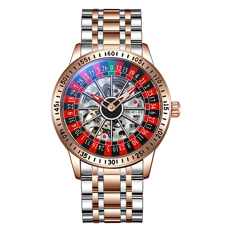 Authentic Export Wooden Wide Gamble Plate Men's Fully Automatic Mechanical Watch Waterproof Luminous Fashion Trendy Wristwatch - Image 6