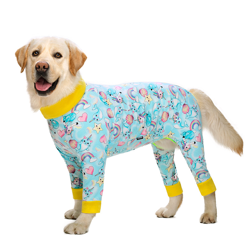 Medium and large dog pet clothing thin design belly protection weaning and sterilization suit - Image 33