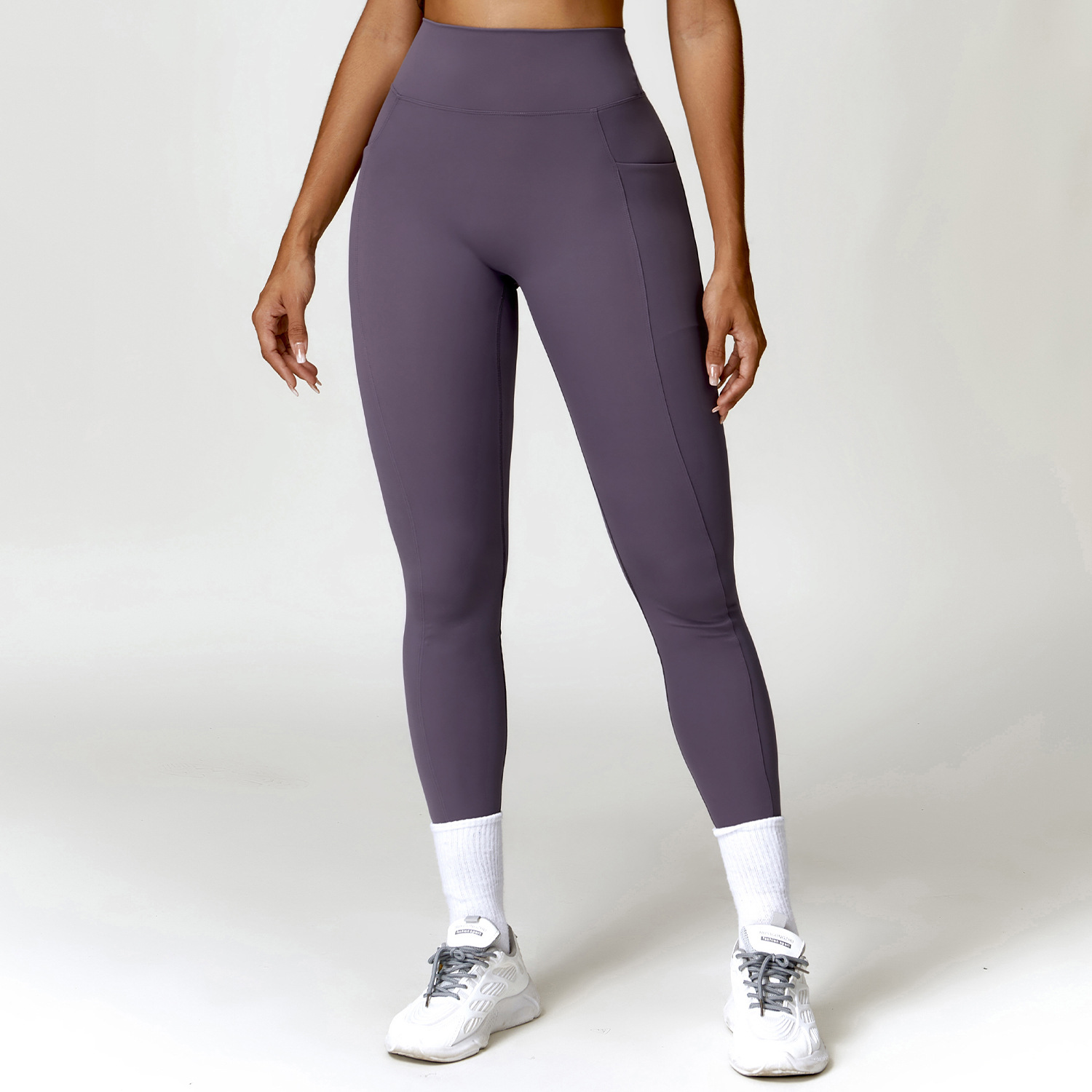 Quick drying tight fitting hip lifting yoga pants high waisted fitness pants for outdoor running exercise - Image 8