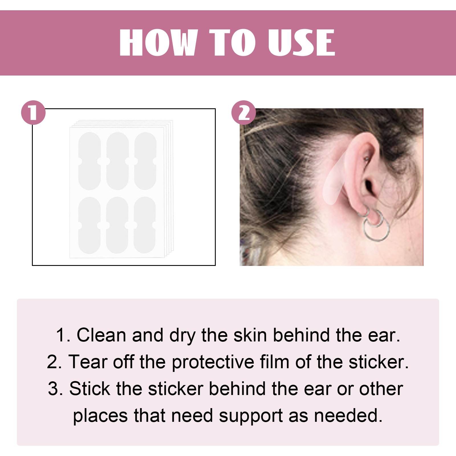 EELHO Fairy Ear Mask Ear Mask Small Invisible Breathable Waterproof Corrective Ear Fix - Image 6