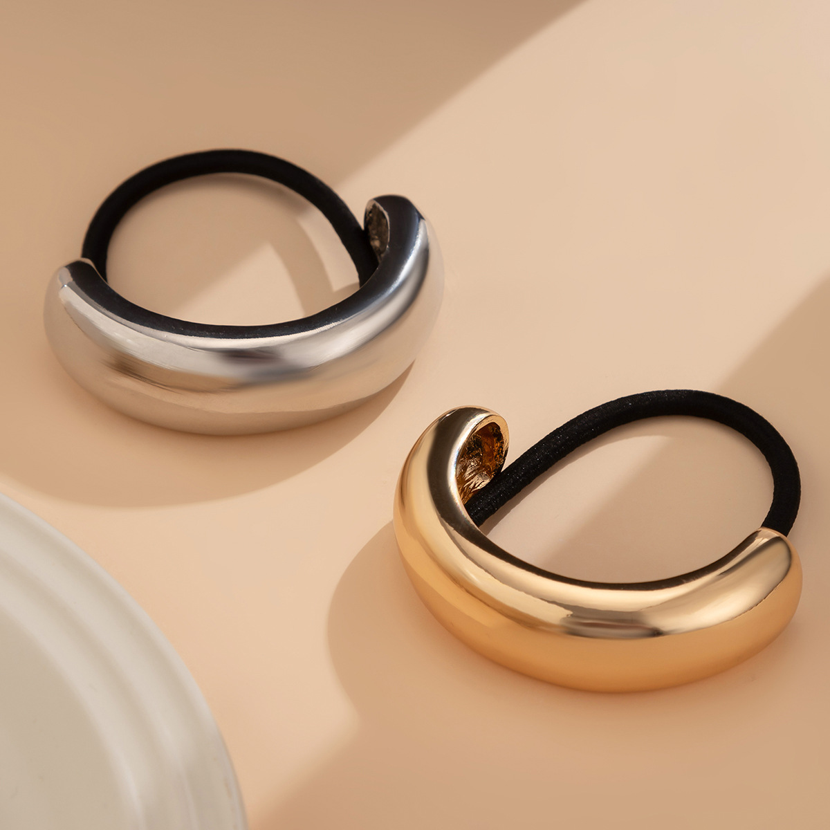 Retro double-layer curved elastic hair accessory Hairpin irregular temperament hair - Image 4