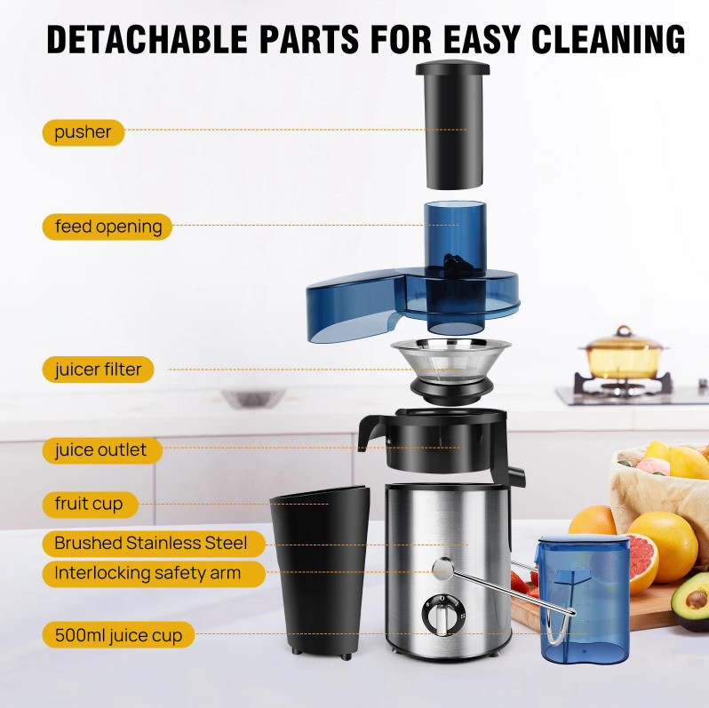 Multi functional household centrifugal juicer, electric fruit and vegetable juicer, residue separation juicer, and food processo - Image 5