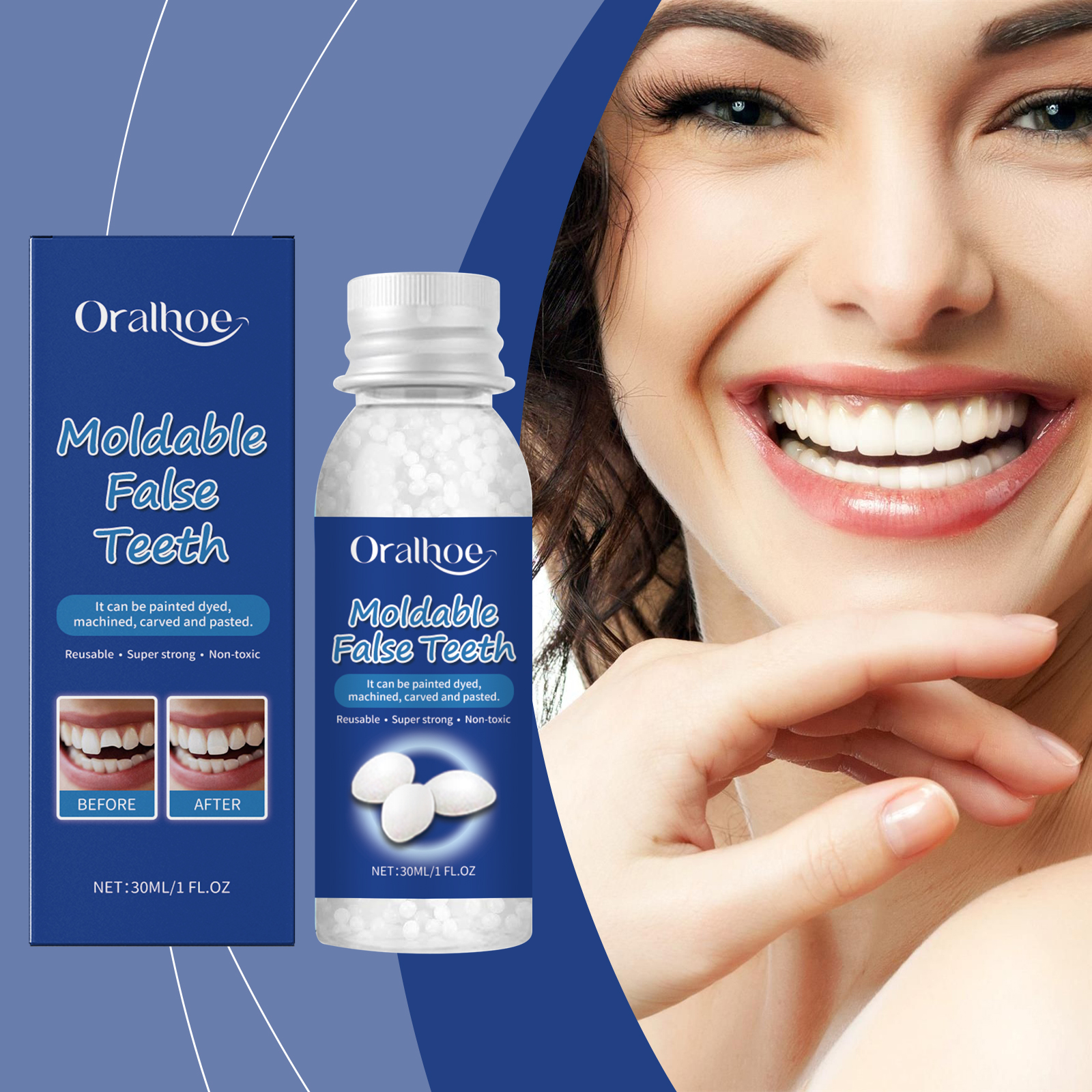 Solid Dental Glue, Temporary Dental Fillings For Modified Teeth And Dentures For Dentures - Image 3