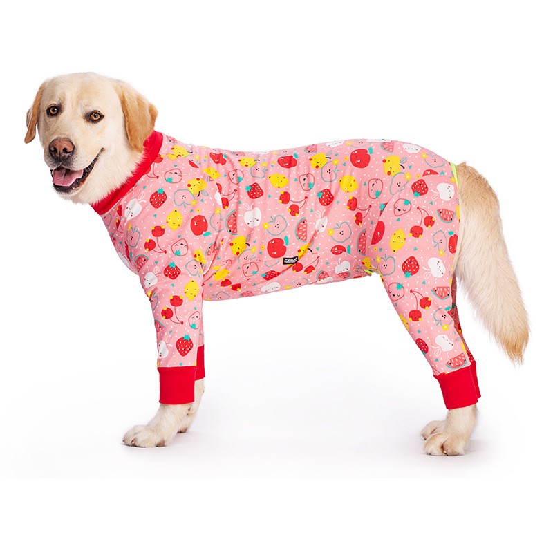 Medium and large dog pet clothing thin design belly protection weaning and sterilization suit - Image 21