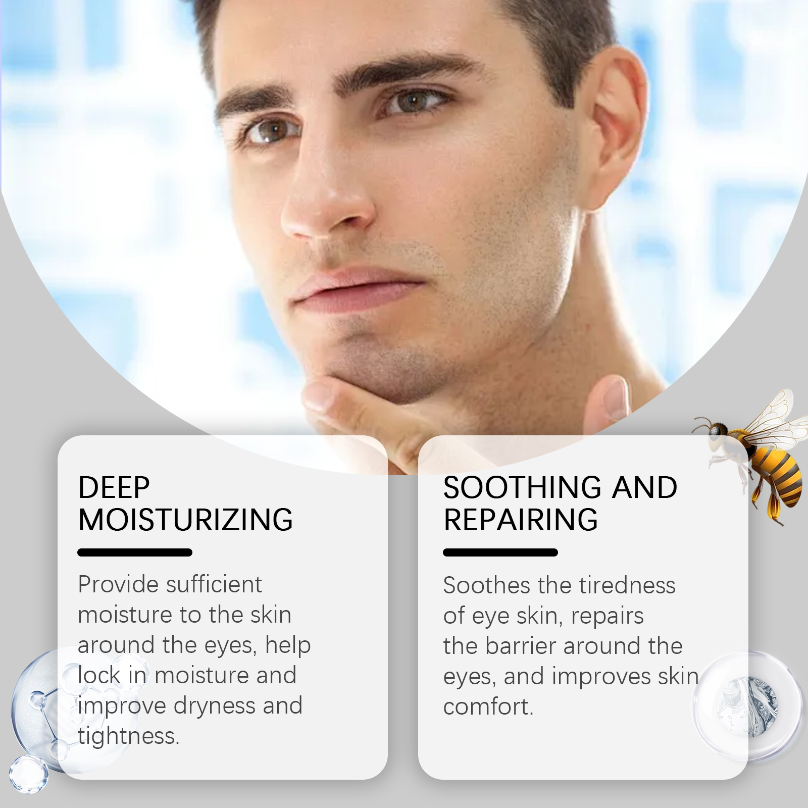 East Moon Men's Firming Eye Cream Hydrates And Hydrates Skin Around Eyes Elastic Moisturizing Care Eye Moisturizing Eye Cream - Image 3