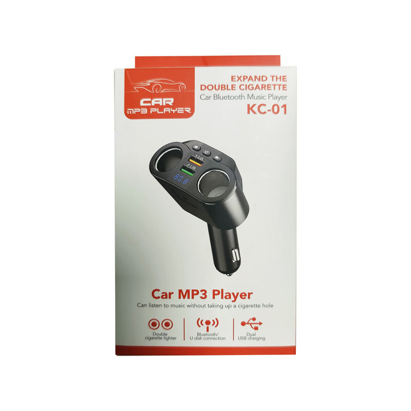 KC-01 car charger with one to two USB ports intelligent digital display QC3.0 fast charging multifunctional car cigarette lighter - Image 2