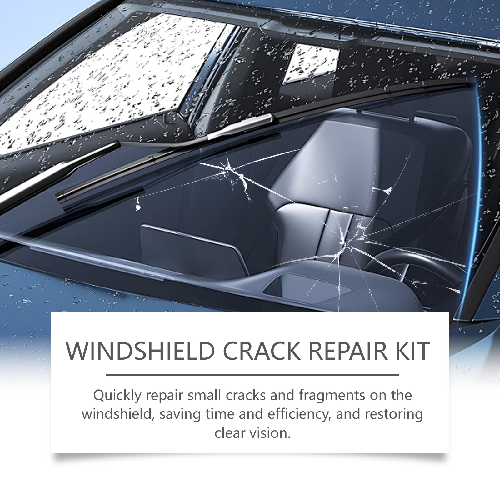Rayhong Automotive Windshield Repair Fluid, Glass Nano Repair Kit Repair Cracks Clear Vision - Image 4