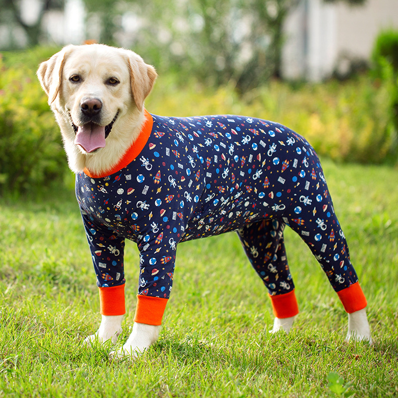 Medium and large dog pet clothing thin design belly protection weaning and sterilization suit - Image 13