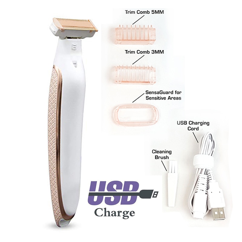 Electric Lady Shaver Razor Flawless Body Hair Shaver Painless Bikini Trimmer USB Rechargeable Fast Hair Shaving Machine - Image 5