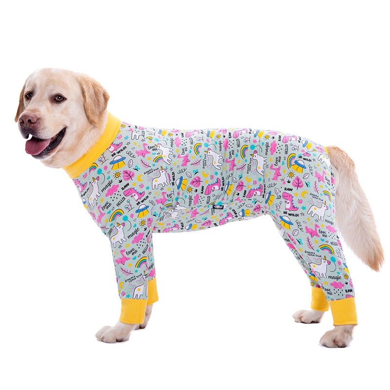 Medium and large dog pet clothing thin design belly protection weaning and sterilization suit - Image 32