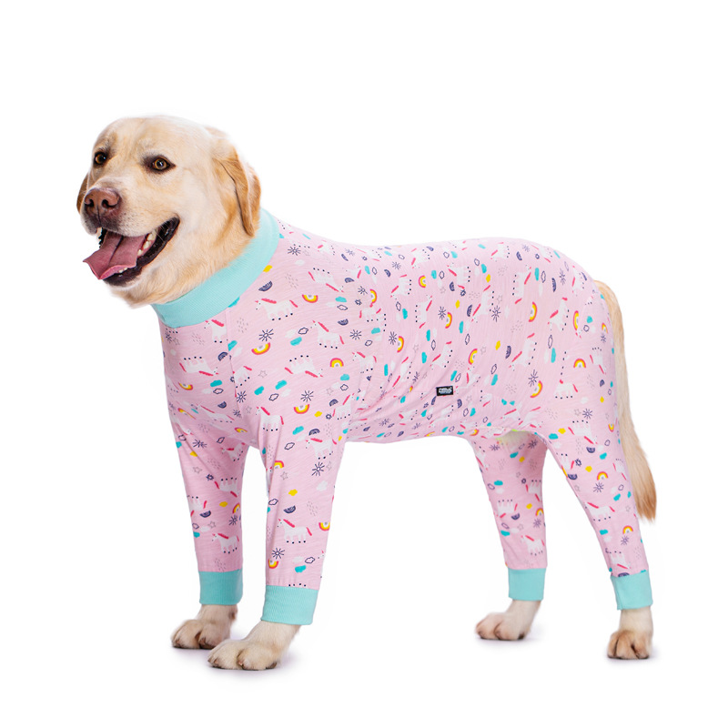 Medium and large dog pet clothing thin design belly protection weaning and sterilization suit - Image 16