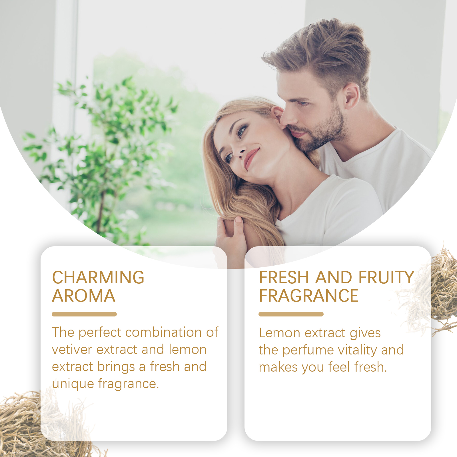 Roxelis Vetiver Fresh Perfume Exudes Charm Natural Fresh Elegant Fragrance Stay Fragrance Everyday Portable Fragrance Perfume - Image 3