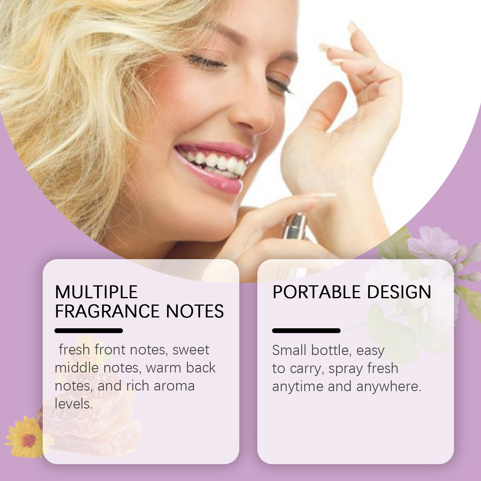 Roxelis Nectar Rock Sugar Fragrance Spray, Fragrant Fruit Fragrance Fresh Summer Women's Long-Lasting Portable Perfume - Image 3