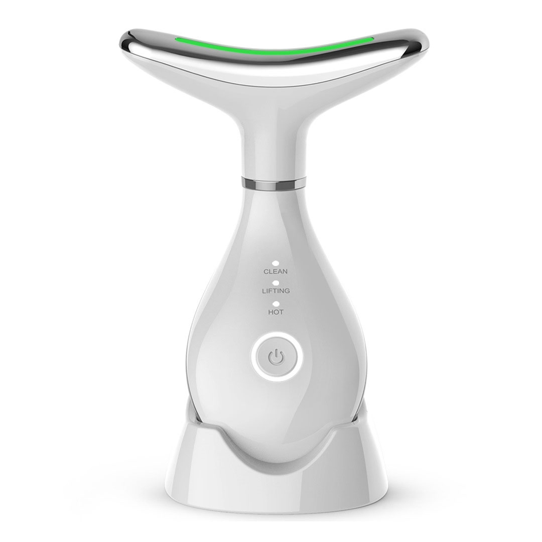 EMS Neck & Face Lifting Machine Skin Tightening Massager 3 Color LED Photon Facial Wrinkle Remover Newest Neck Beauty Device