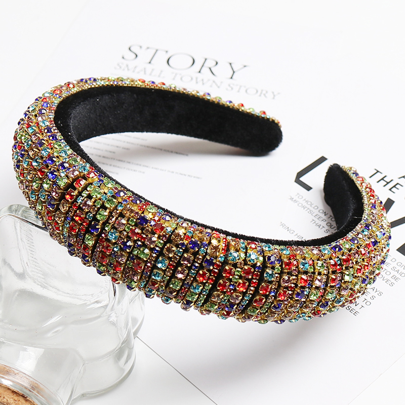 Baroque Full Crystal Hair Bands For Women Lady Luxury Shiny Padded Diamond Headband Hair Hoop Fashion Hair Accessories - Image 6