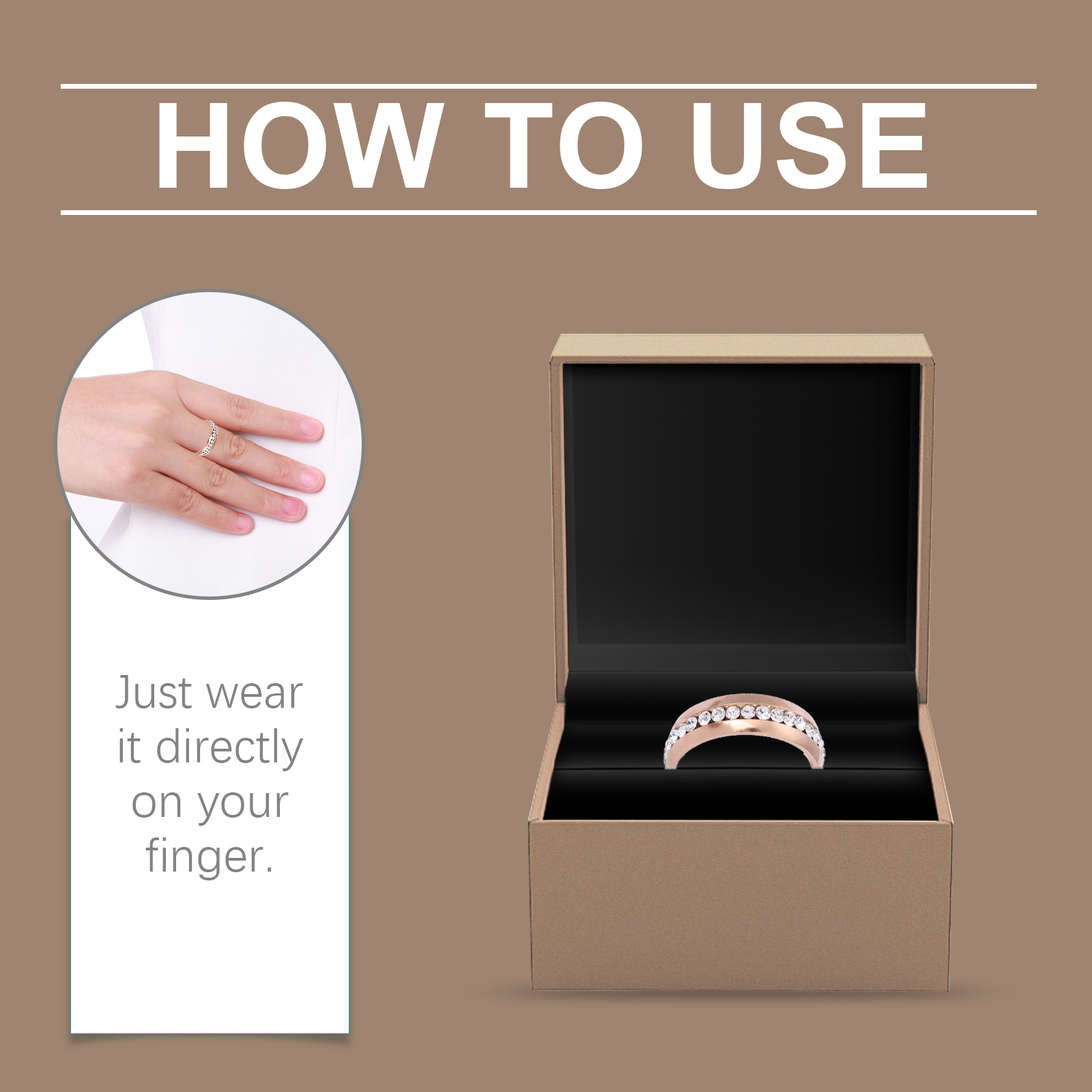 Hoexe Rose Gold Ring Ladies Light Luxury Rose Gold Jewelry Ring Delicate Everything With Niche Ring - Image 6