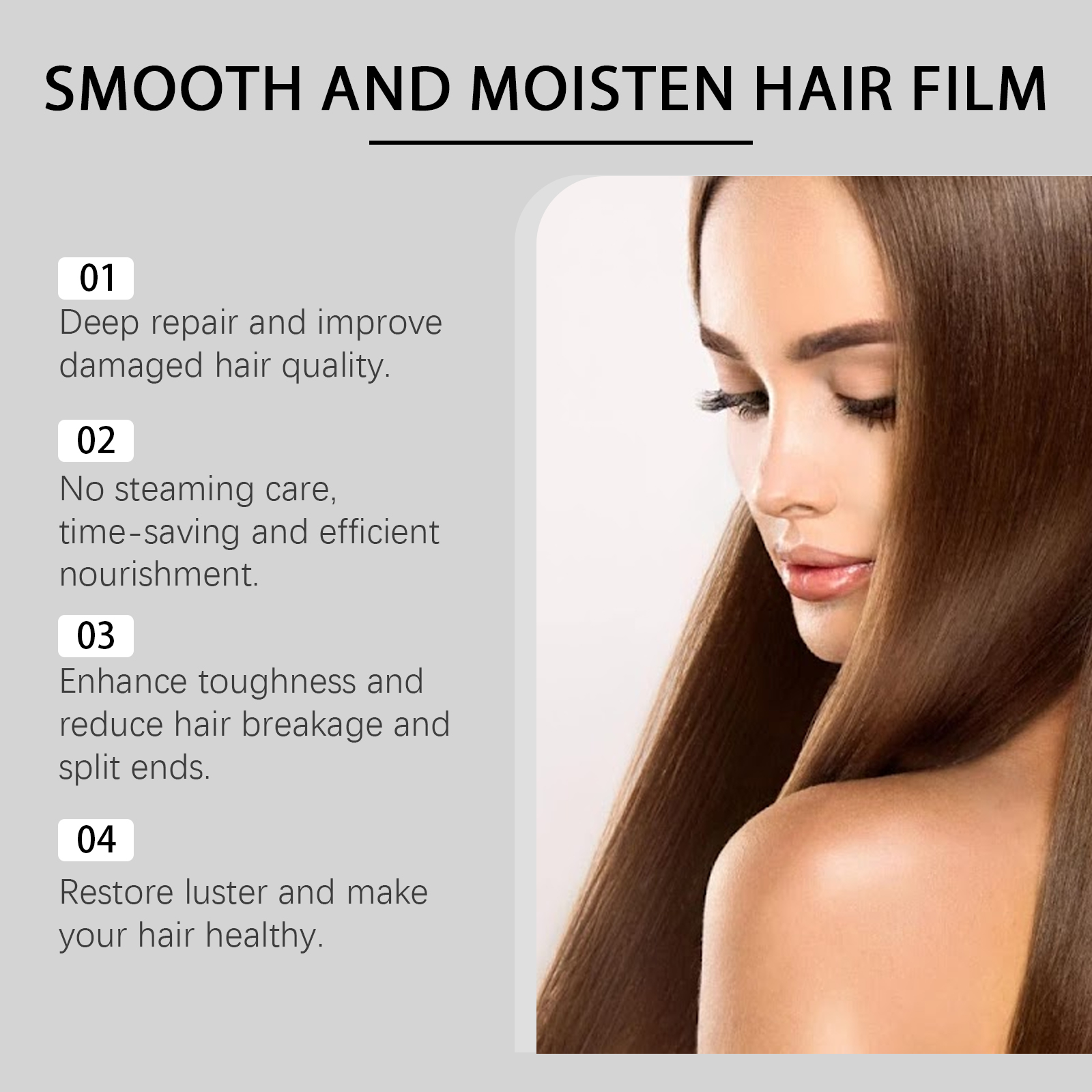 Hoegoa Soft Moisturizing Non-Evaporative Film Deeply Nourishes And Repairs Hair Texture Non-Evaporative Film Hair Glow - Image 3