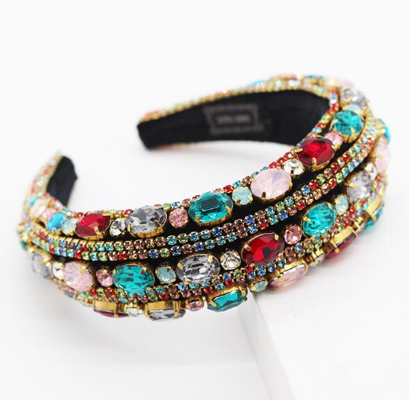 Baroque Full Crystal Hair Bands For Women Lady Luxury Shiny Padded Diamond Headband Hair Hoop Fashion Hair Accessories - Image 12