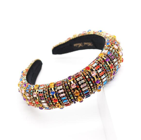 Baroque Full Crystal Hair Bands For Women Lady Luxury Shiny Padded Diamond Headband Hair Hoop Fashion Hair Accessories - Image 10